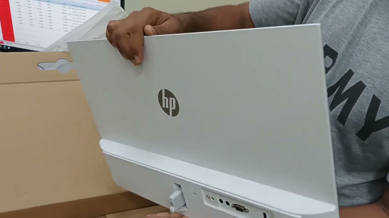 HP desktop screen unboxing & review slim design 23