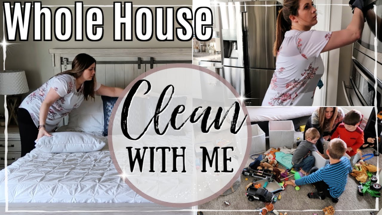 WHOLE HOUSE CLEAN WITH ME 2019 :: EXTREME SPEED CLEANING MOTIVATION :: ALL DAY SAHM CLEANING ROUTINE