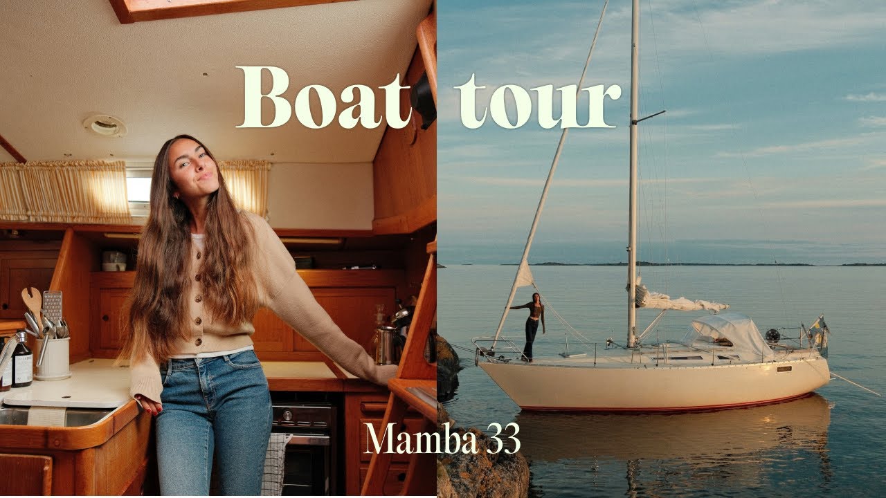 Boat tour av vårt 33-fots flytande hem!