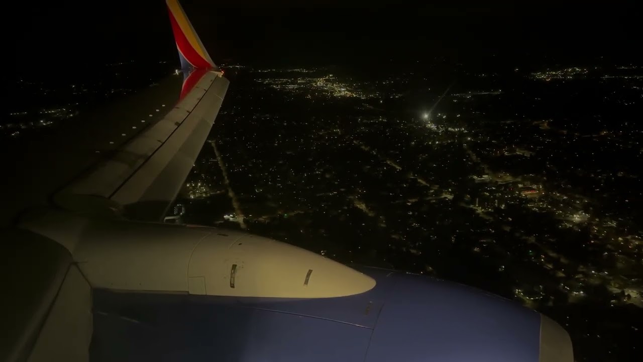 Landing | Portland at Night - SMF→PDX - Southwest Airlines - Boeing 737-7CT - September 26, 2024