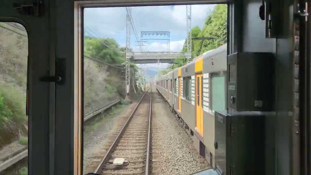 ［全区間前面展望］近鉄奈良線,難波線・阪神なんば線,本線 快速急行 神戸三宮(阪神)行き 近鉄奈良～終点神戸三宮(阪神)間［近鉄奈良駅始発］