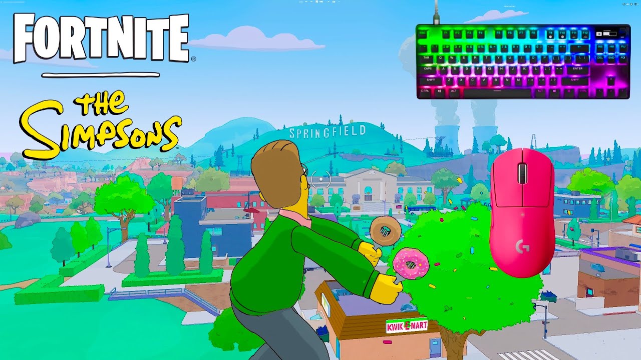 *NEW* SIMPSONS BATTLE ROYALE 🏆SteelSeries Apex Pro TKL ASMR😴Satisfying Keyboard Fortnite 360 FPS 4K