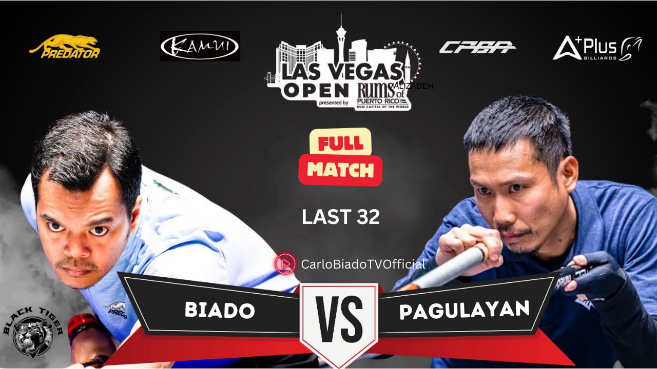 Carlo Biado VS Alex Pagulayan ◻️2024 Las Vegas Open ◻️ Last 32