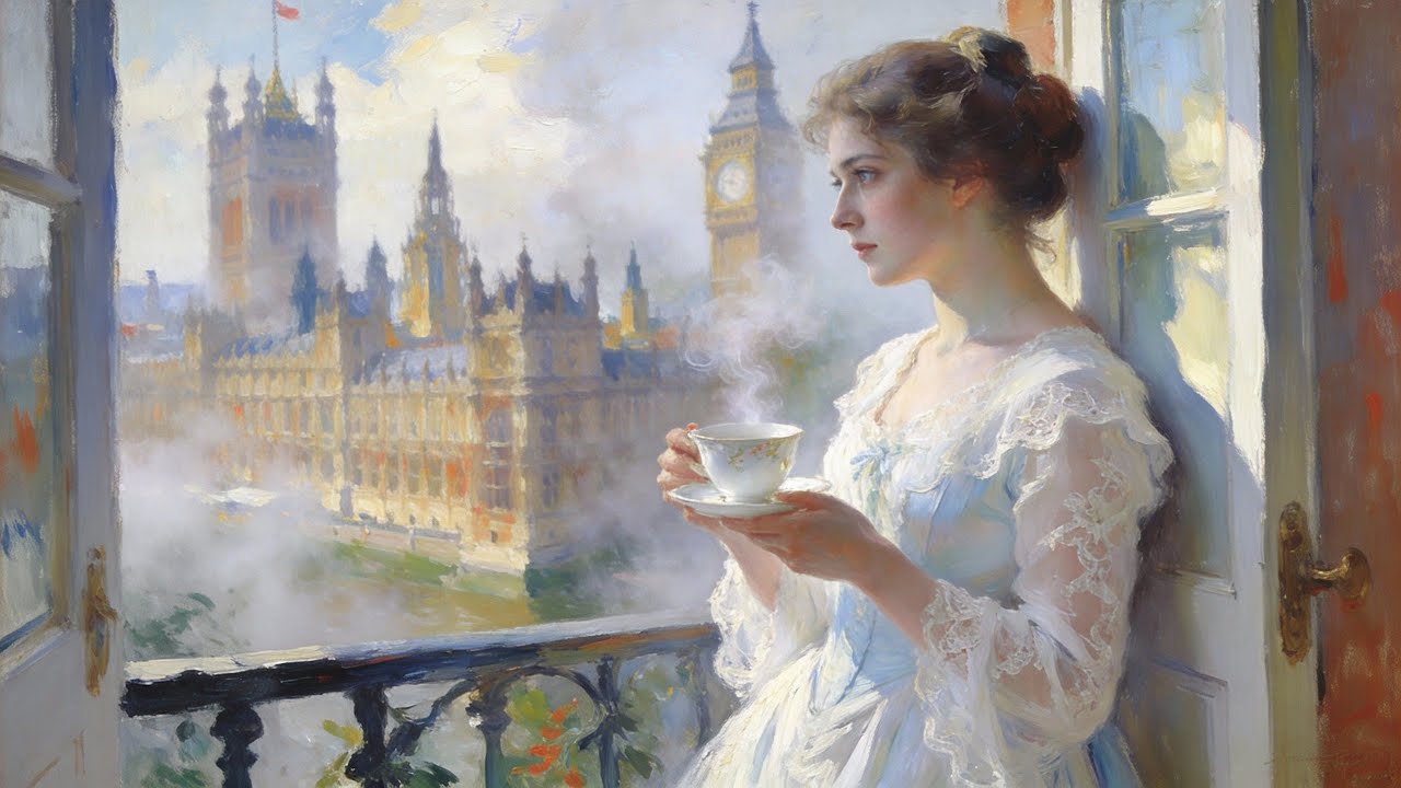 Visual Poems | Monet | Houses of Parliament: Burning Sun & Misty Silhouettes | 4K