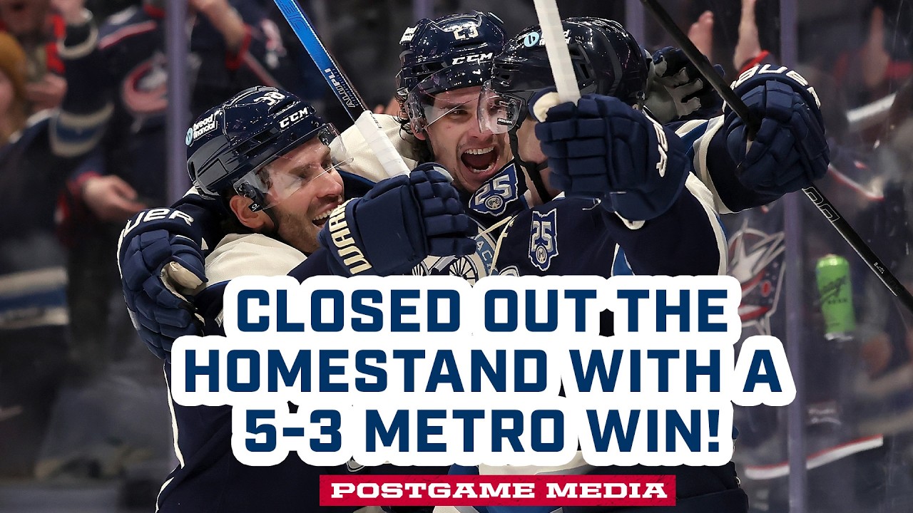 Blue Jackets Close Out Homestand with a 5-3 METRO WIN Over the Flyers! 💪 | Postgame Media