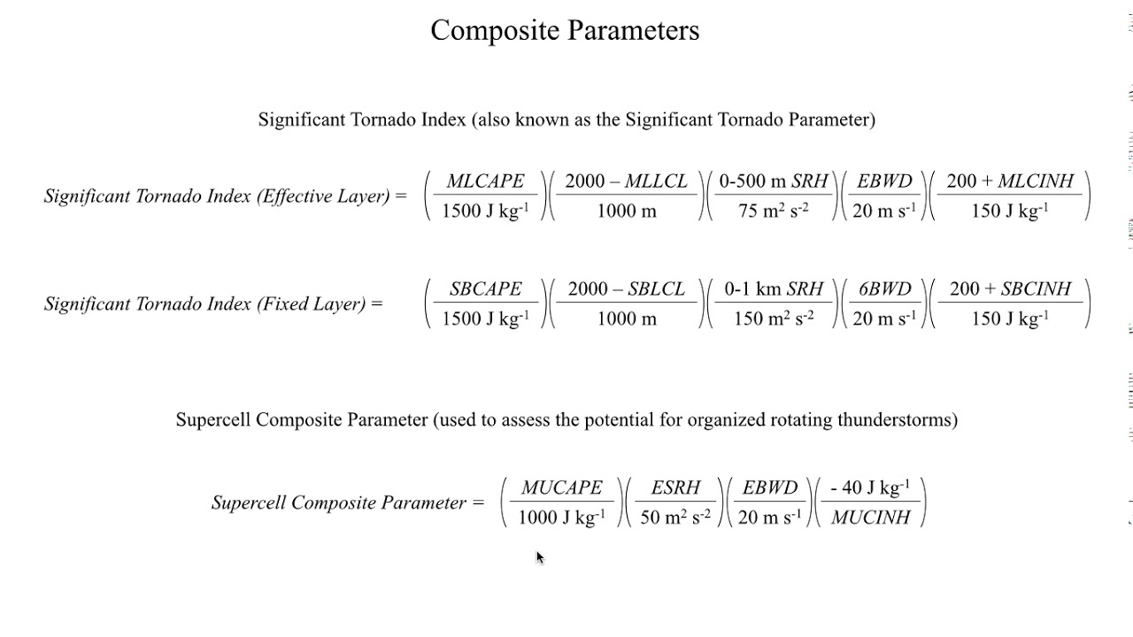 METR2023 - Lecture 22 - Segment 6: Severe Weather Composite Parameters