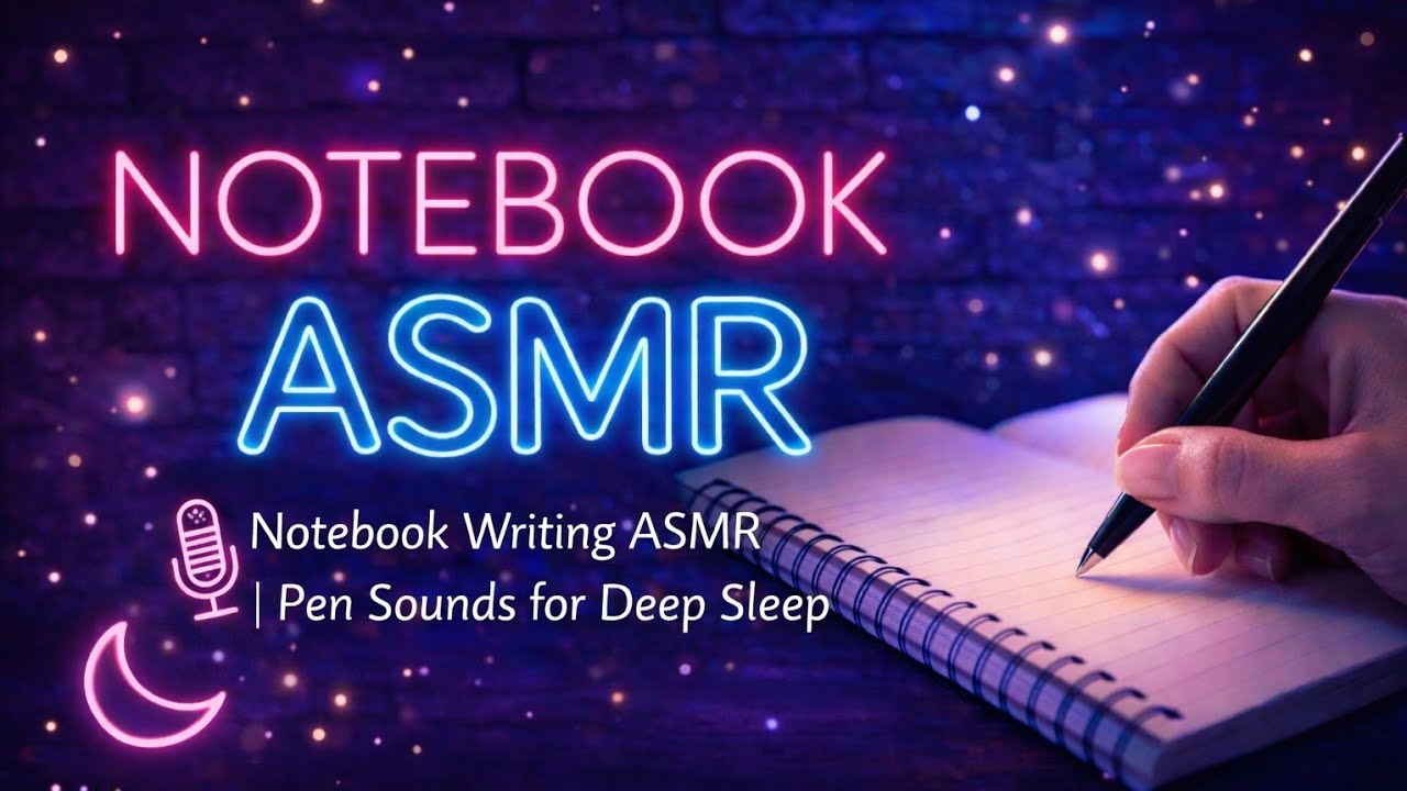 ASMR for Sleep 📓 Notebook Tapping, Page Turning & Writing Sounds