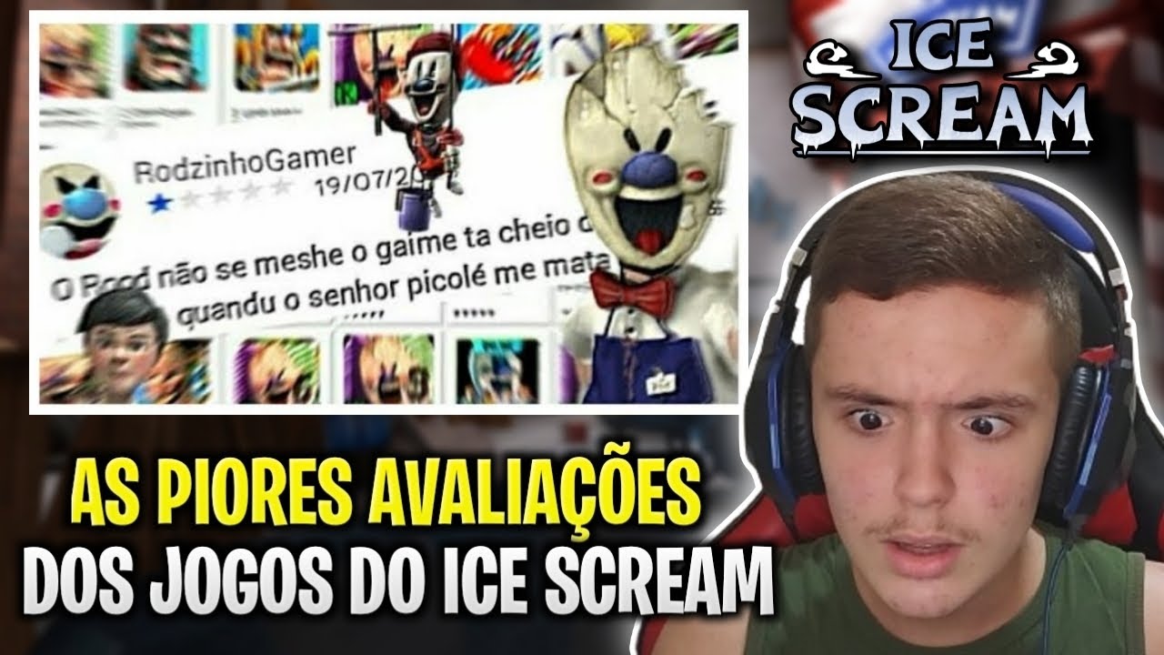 REAGINDO AS PIORES AVALIAÇÕES DE ICE SCREAM DA PLAY STORE!! - Vitor Luiz Reacts