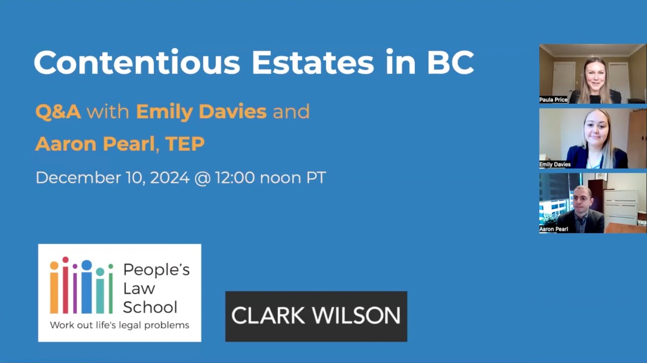 Contentious Estates in BC (Recorded Webinar)