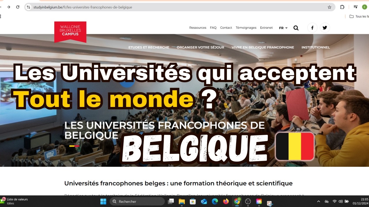 Campus Belgique : Les universités qui acceptent facilement en Belgique ? Venir en Belgique