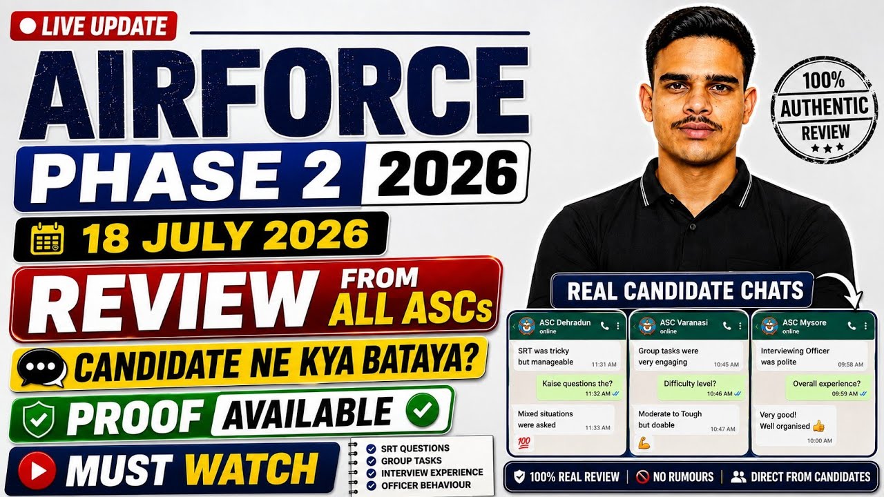 Airforce Phase 2 2026 Latest Review | Direct From Candidates | Must Watch#agniveer#phase2#airforce