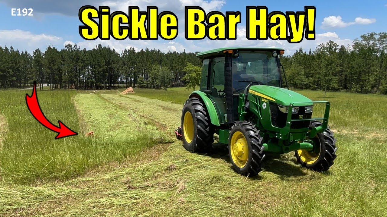 How to Use a SICKLE BAR MOWER to Cut Hay | John Deere 5075E