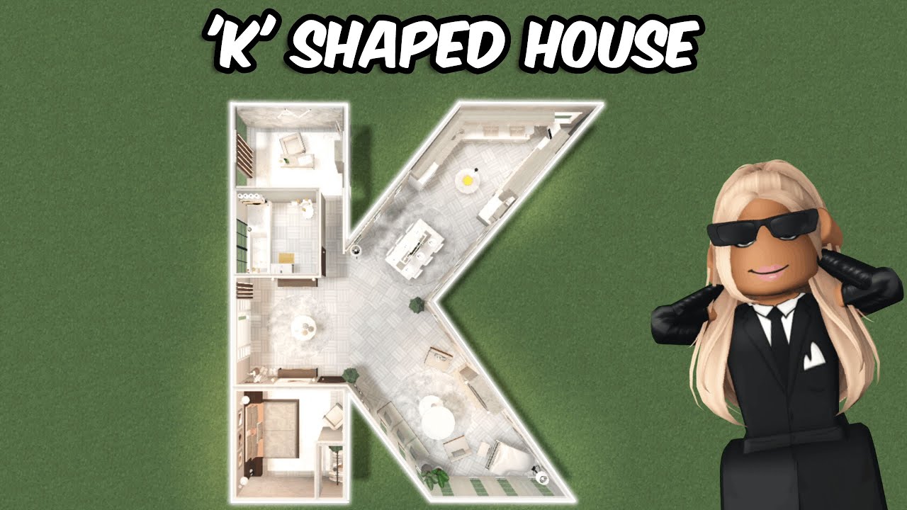 TURNING THE LETTER 'K' INTO A BLOXBURG HOUSE... | roblox