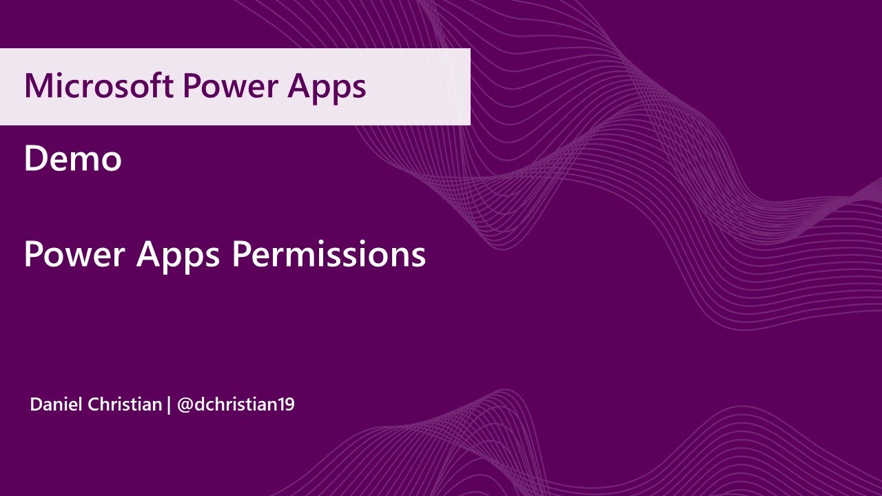 Power Apps Permissions - Demo