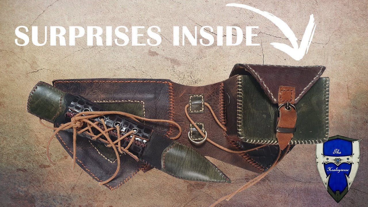 Making an Assassin/Thieves knife belt! With some bonus features | Leather knife and tool Belt | LARP