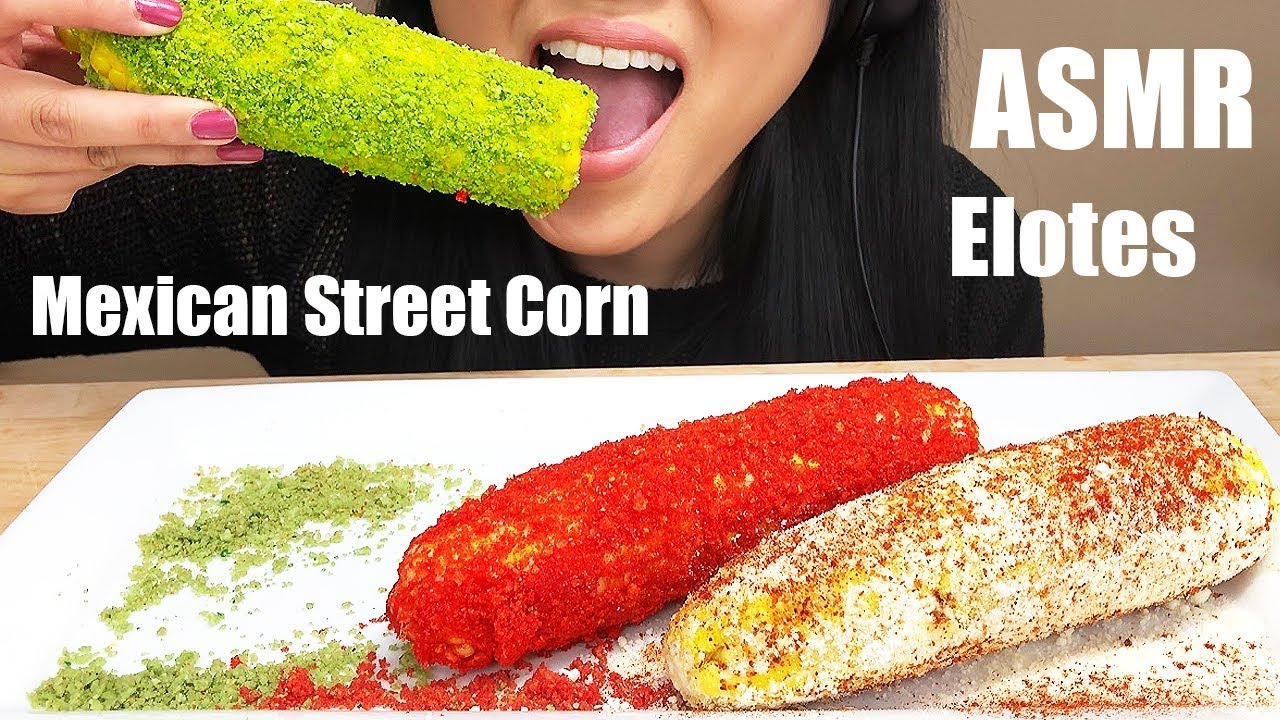 ASMR Mexican Street Corn (Elotes) | Spicy and Traditional | No Talking Loud Crunch | ASMR Phan