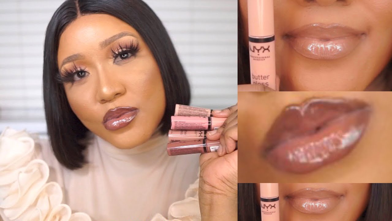 ULTIMATE NYX BUTTER GLOSS TRY ON HAUL|FOR BROWN SKIN GIRLS!