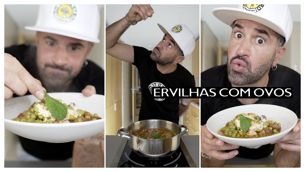Ervilhas com Ovos Escalfados