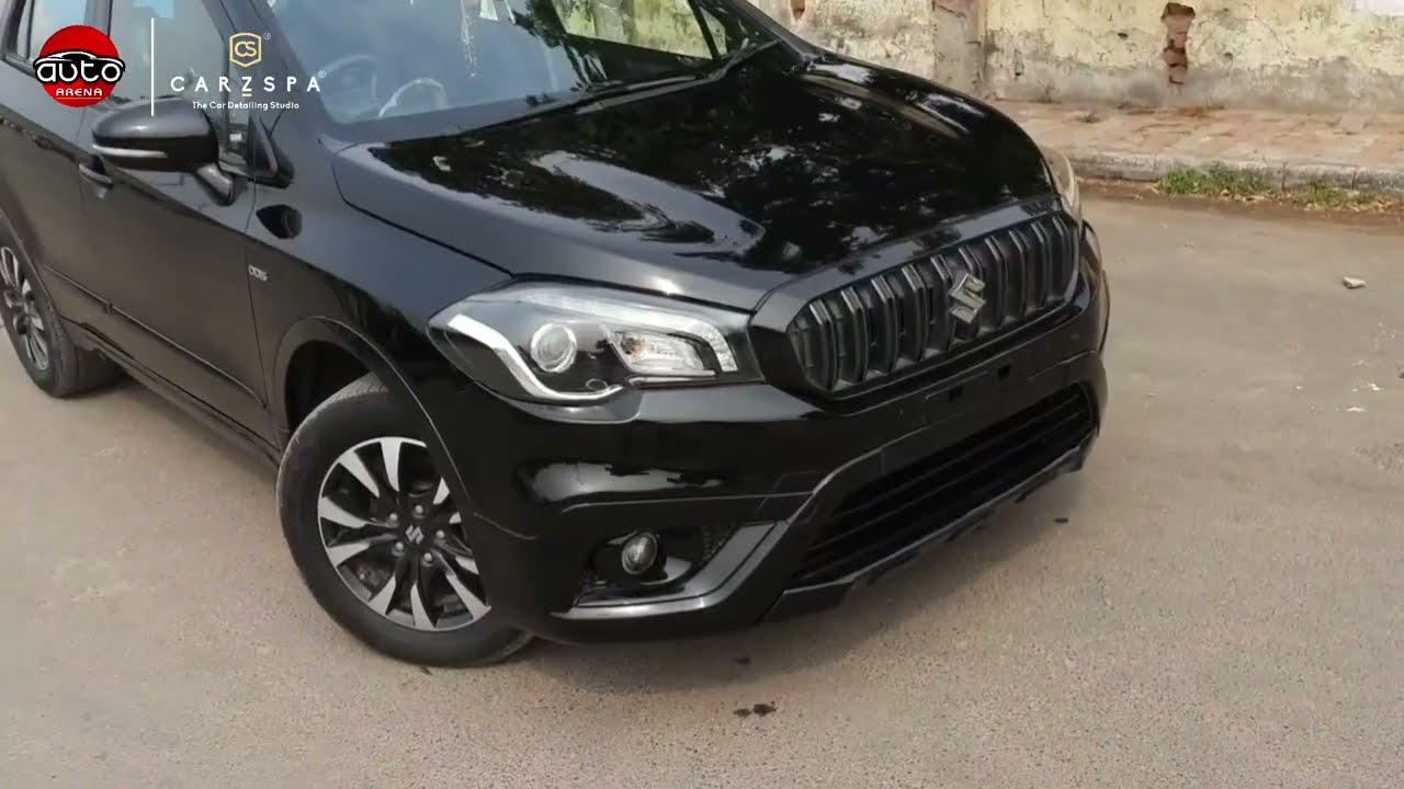 Maruti suzuki S-cross Full Repaint Job - From Suzuki metallic Grey Into Porsche Glossy Black