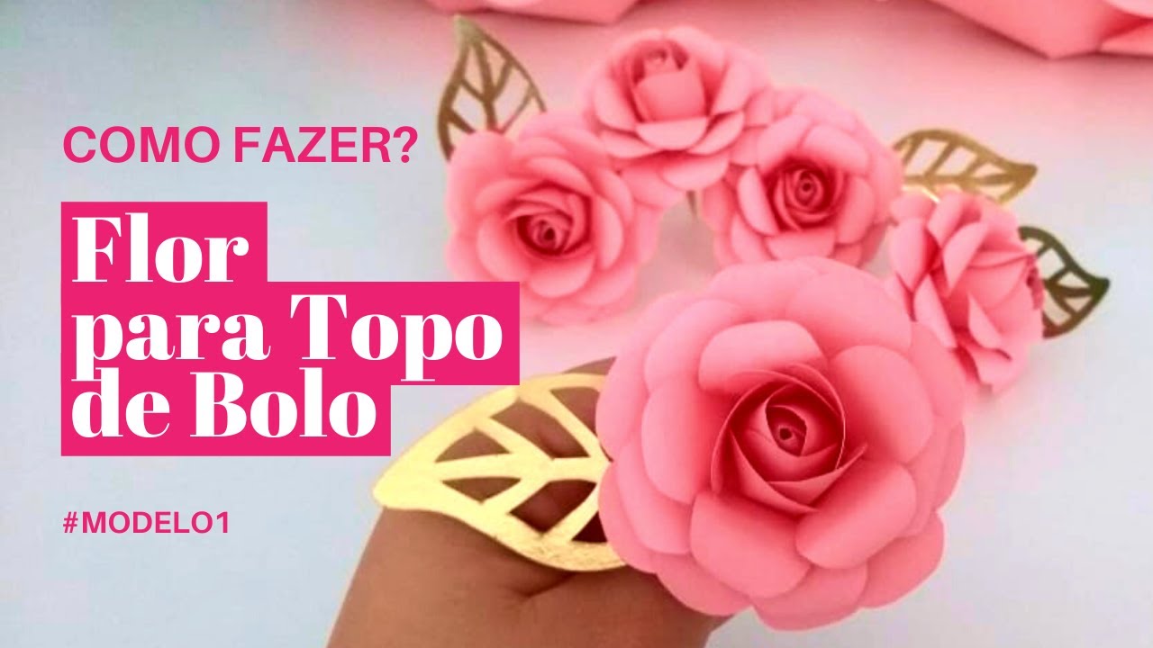 COMO FAZER? Flor para Topo de Bolo