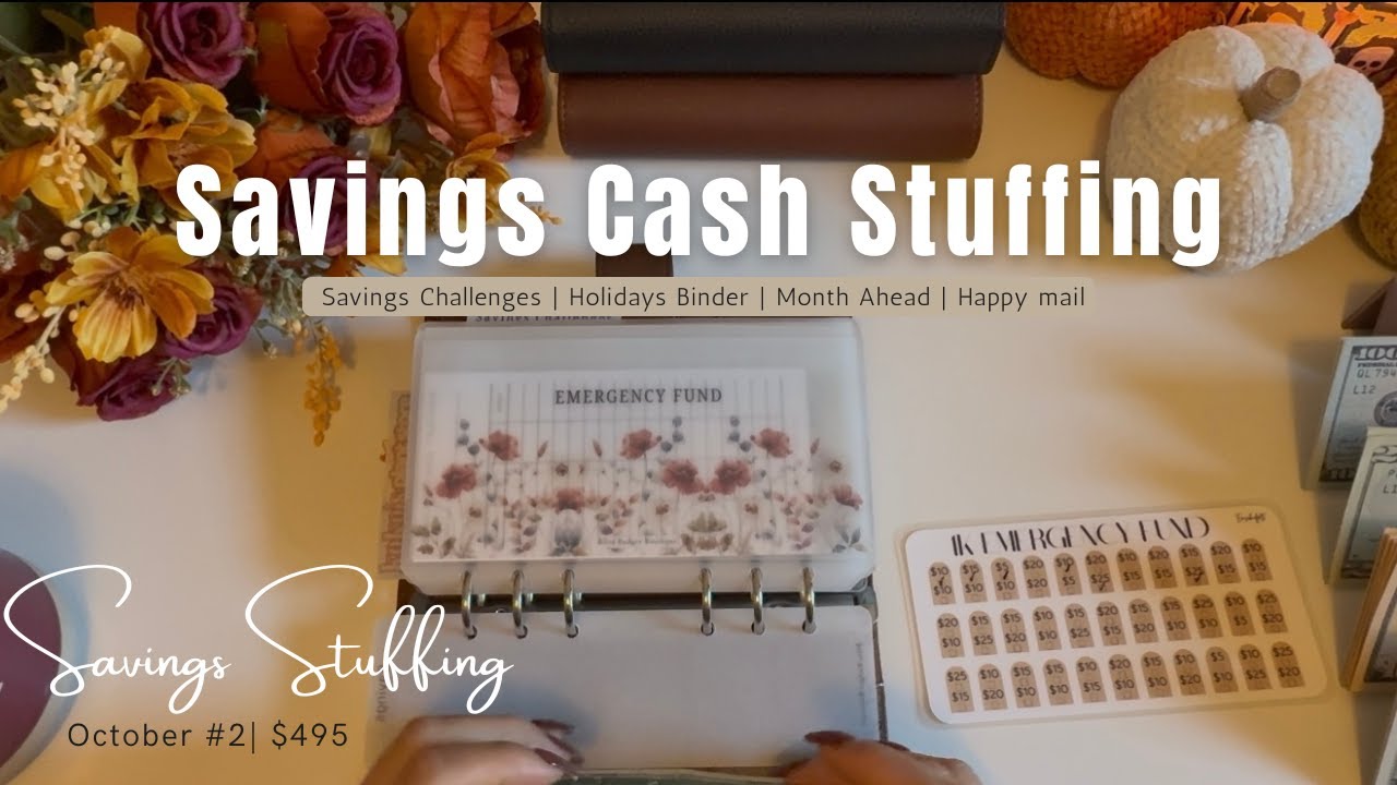 Savings Stuffing | 2 октября | 495 долларов | Счастливого пути #cashstuffing #savings #budgetwithme