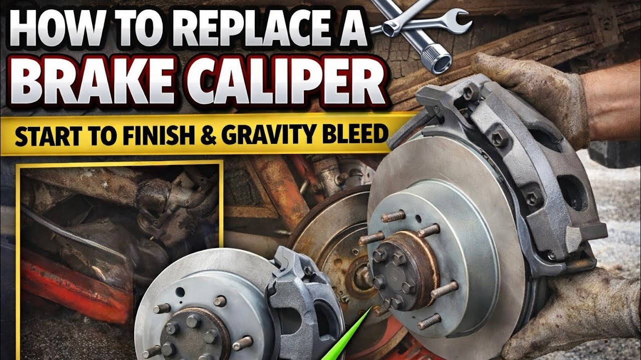 How to replace a brake caliper | How to gravity bleed a brake caliper 