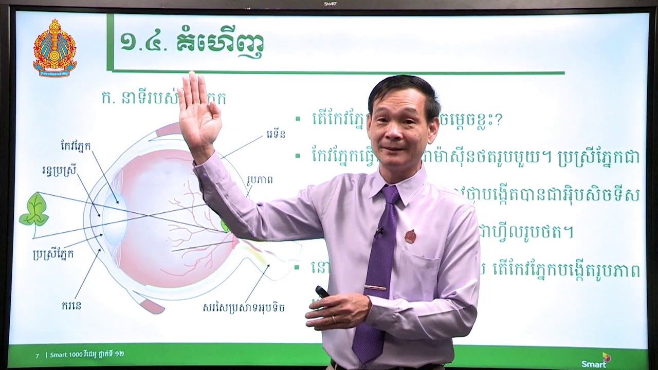 ជីវវិទ្យា ថ្នាក់ទី១២ ជំពូកទី៣ មេរៀនទី២៖​ សរីរាង្គវិញ្ញាណ (ភាគទី៥)