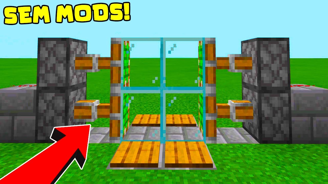 Porta Autom&aacute;tica F&Aacute;CIL de Fazer no Minecraft Bedrock