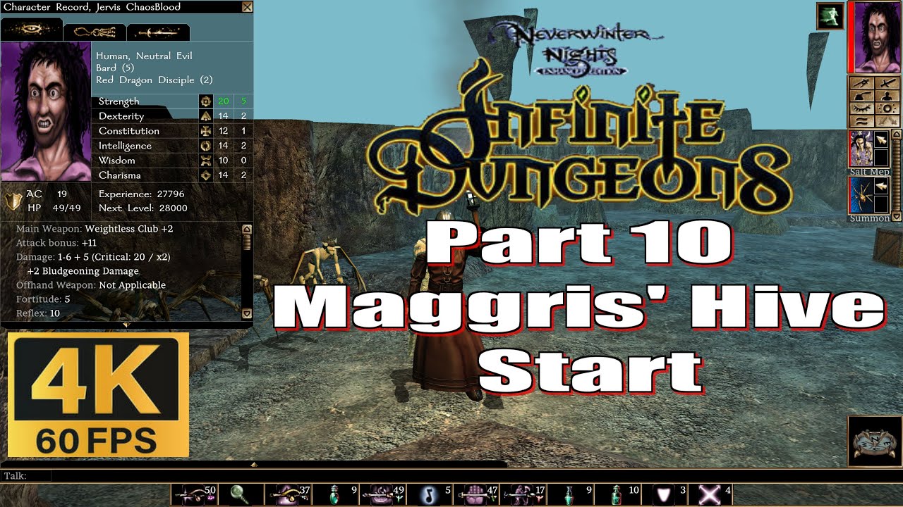Neverwinter Nights Enhanced Edition Infinite Dungeons Part 10 Maggris Hive Start 4k 60fps
