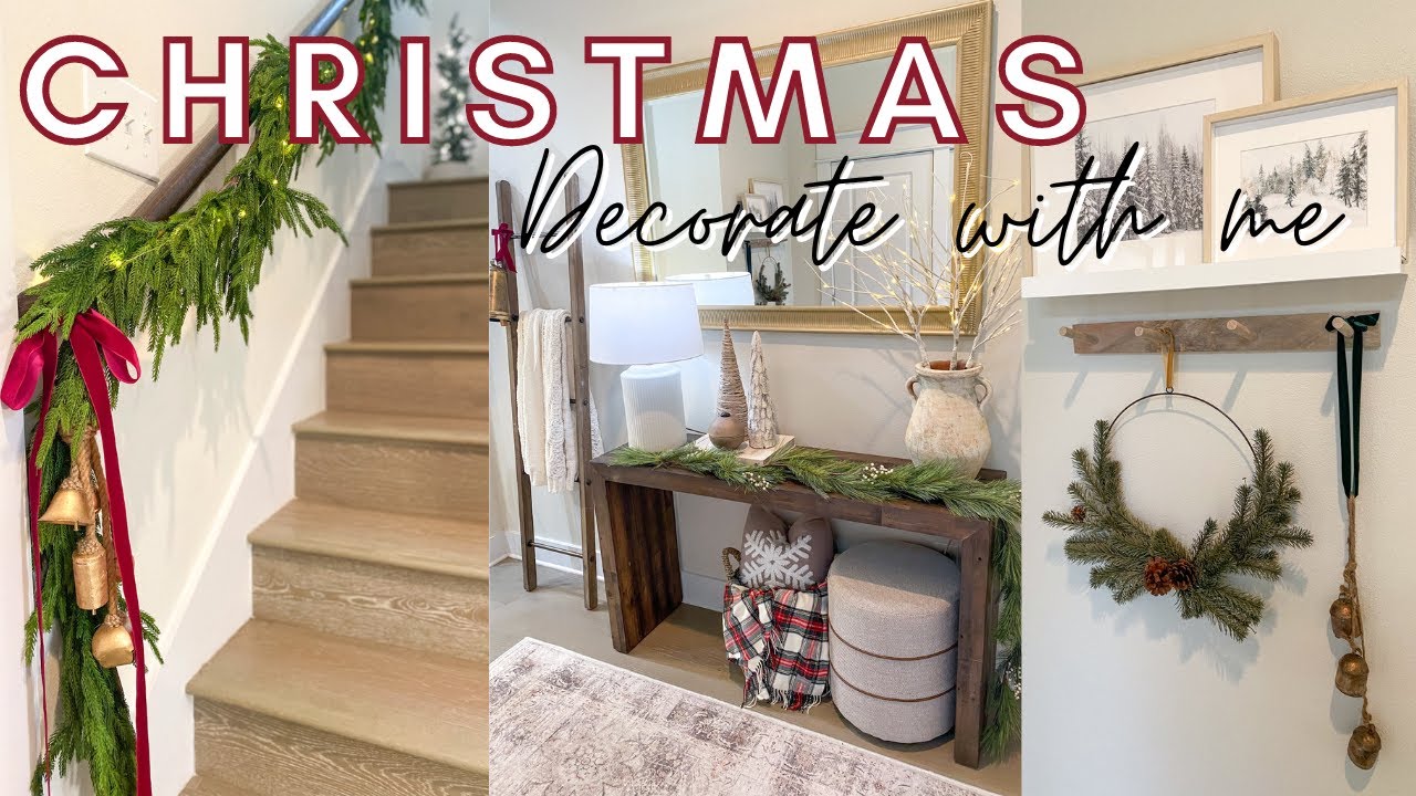 CHRISTMAS DECORATE WITH ME | Part 2 | Entryway | Christmas Decor Ideas 🎄