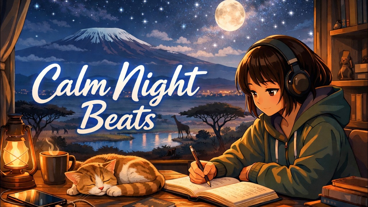 Calm Night Beats – 1 Hour Lofi Chill Music for Studying, Relaxing, and Focus