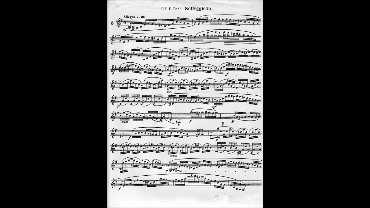C. P. E. BACH: Solfeggietto