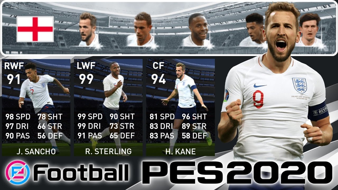 Pack Opening England Team Selection PES 2020 Mobile | Sterling 99 и Kane 98
