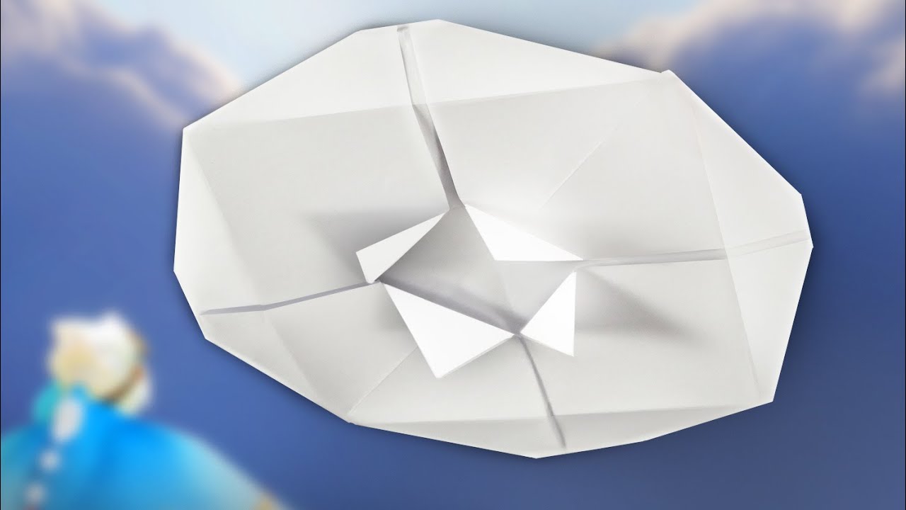 Как сделать летающий НЛО из бумаги.