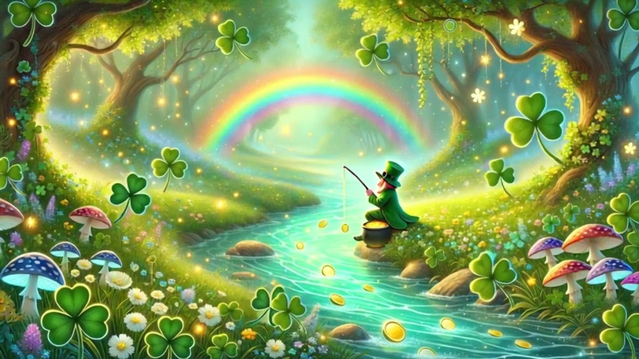 St. Patrick’s Day Leprechaun River 🍀 Calming Instrumental Background Music to Study, Work or Relax