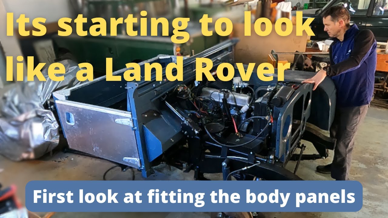 First look at fitting body panels to this Land Rover Series 1 107 restoration.