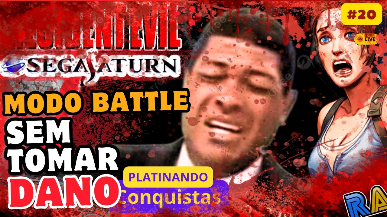 🔴Resident Evil 1 Sem tomar Modo BATTLE Saturn #20 #retroachievements Nintendo Wii lançamento jogos