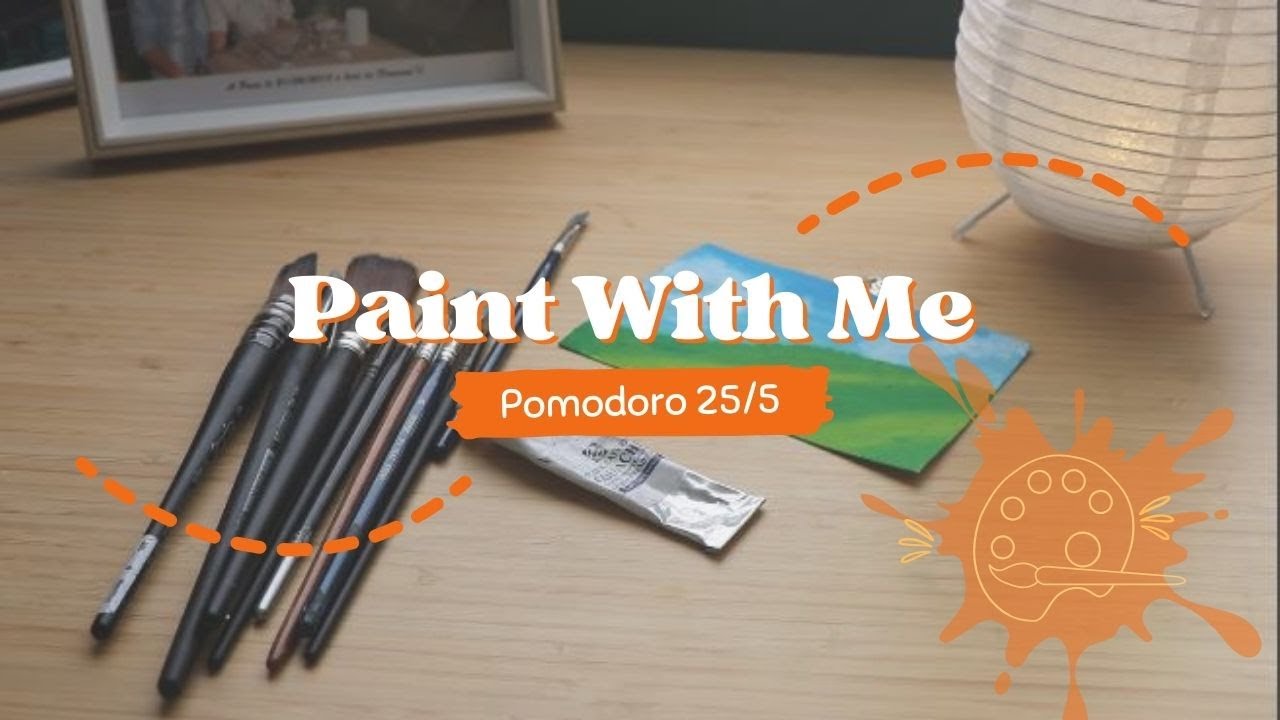 🎨 PAINT WITH ME | Pomodoro 25/5 | 🎹 Calm Piano