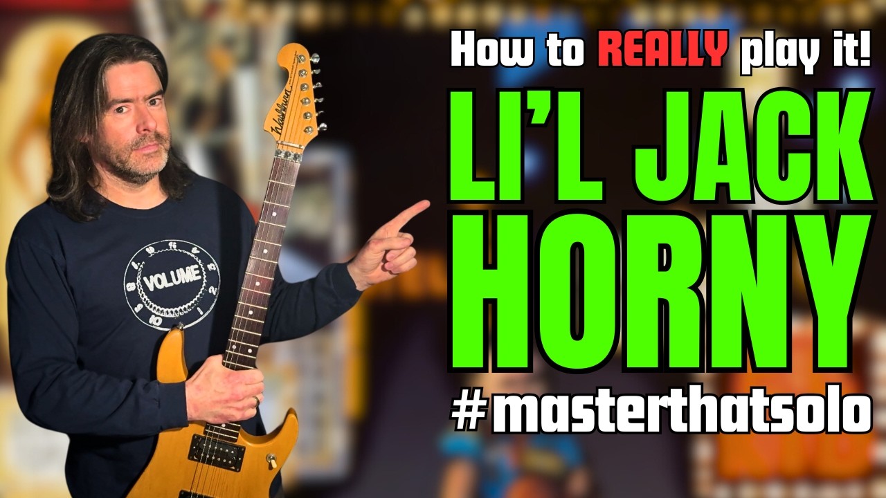 Гитарное соло от Li'L Jack Horny — научитесь играть его по-настоящему! #masterthatsolo