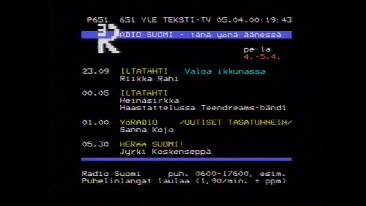 Teksti-TV Uutisikkuna 5.4.1997