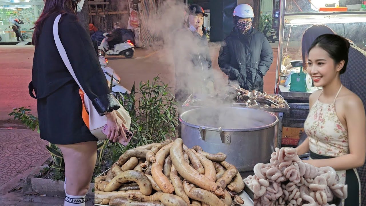 QUÁN LÒNG DỒI SIÊU NGON GẶP GÁI XINH MẶC QUẦN NGẮN ĐẾN MUA LÒNG AI CŨNG PHẢI NHÌN 