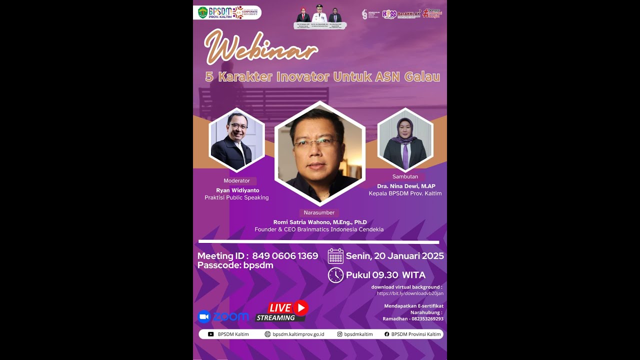 Webinar - 5 Karakter Inovator untuk ASN Galau