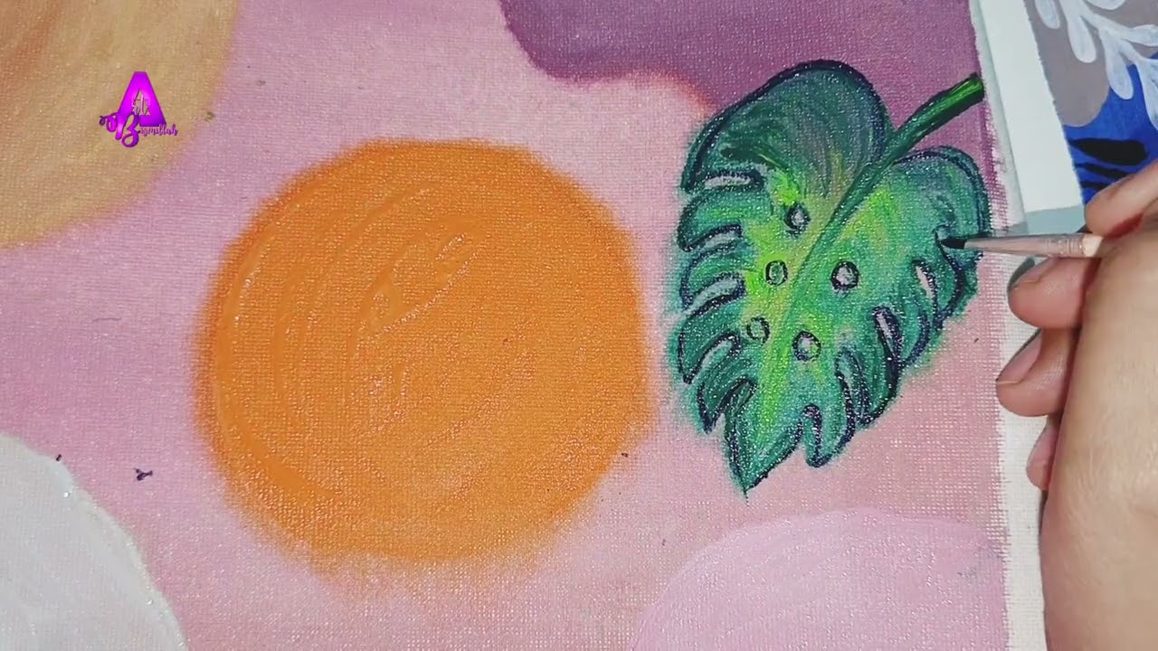 Abstract boho painting art | Easy Acrylic Painting Step by Step for Beginners | Bismillah Art