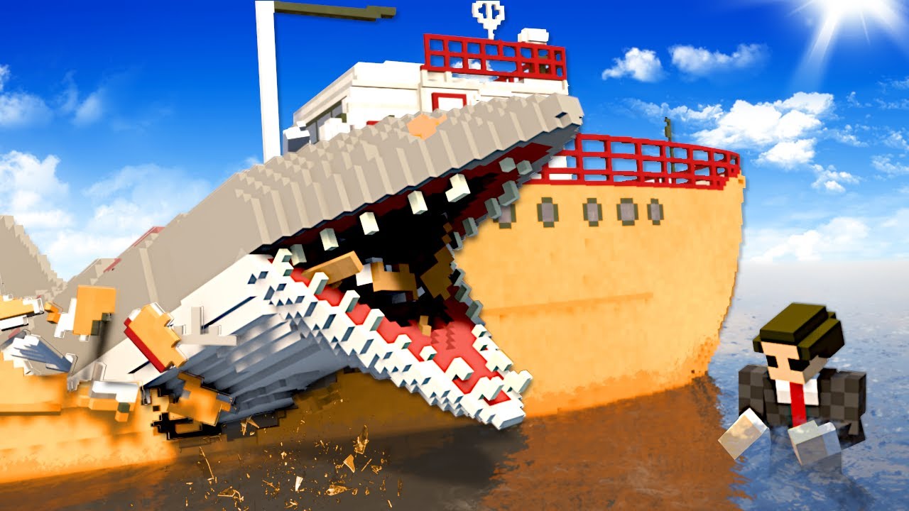 EVIL MEGALODON DESTROYS SHIP! (Teardown)