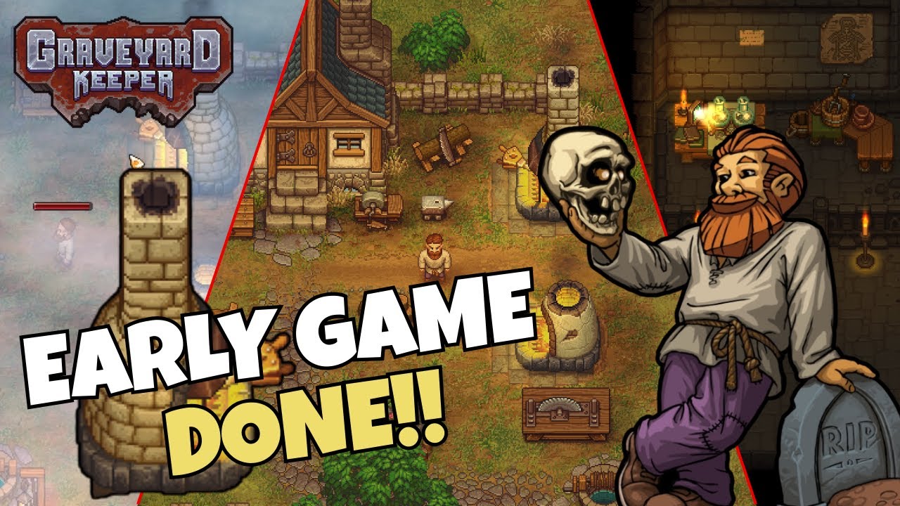 Завершение начальной стадии игры в Graveyard Keeper!