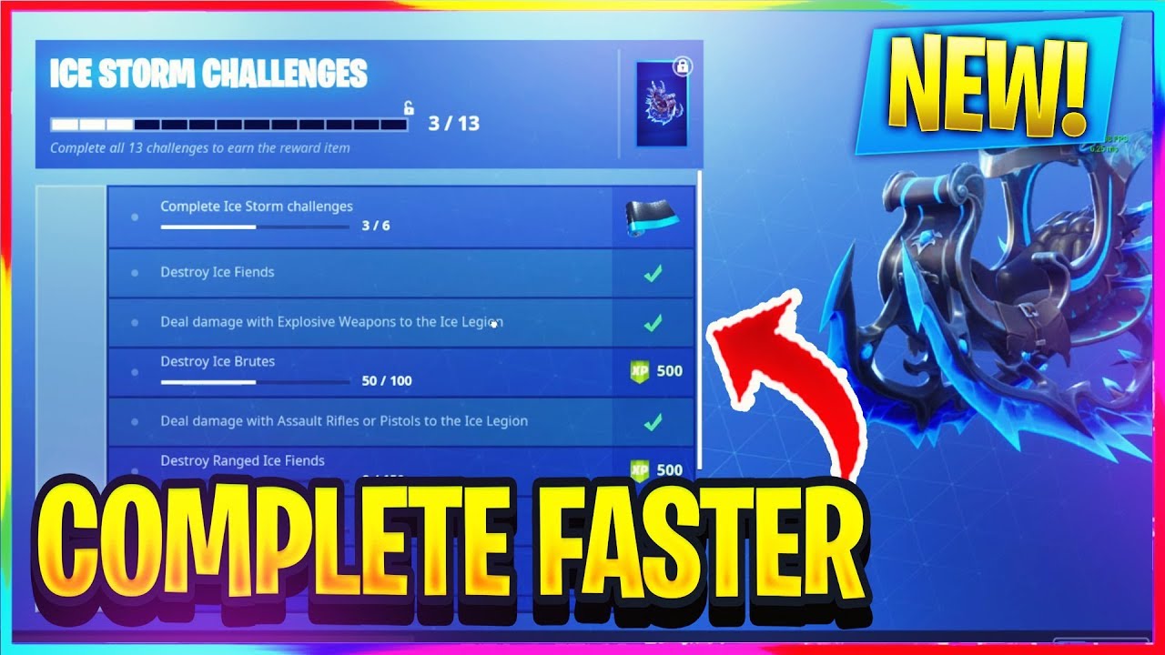 *NEW* HOW TO COMPLETE ICE STORM CHALLENGES FASTER! | Fortnite Tips