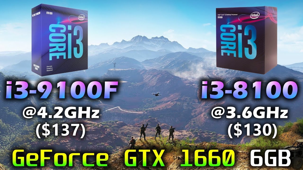 Core i3 9100F vs Core i3 8100 | GeForce GTX 1660 6GB | Tested 16 PC Games 1080p 1440p 4K