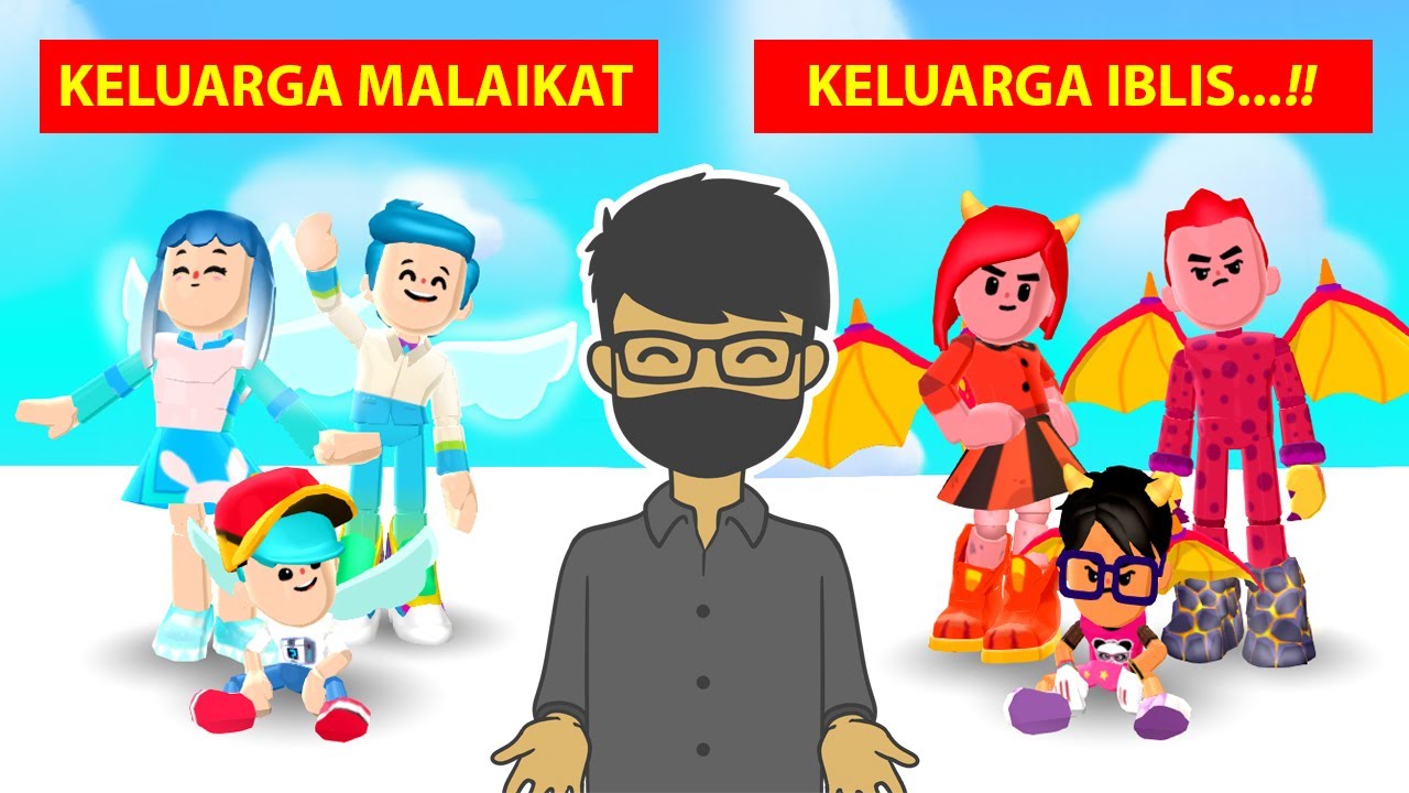 AKU DI ADOPSI KELUARGA MALAIKAT VS KELUARGA IBLIS | Drama PK XD