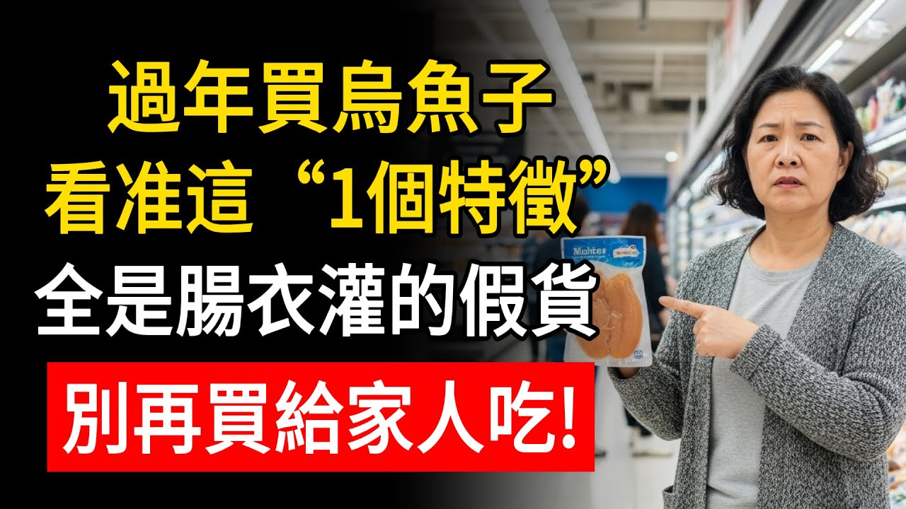 過年買烏魚子，挑“有血管”的還是“沒血管”的？漁民說漏嘴：看准這“1個特徵”，全是“豬腸衣”灌的假貨，白花冤枉錢！#食安 #健康 #養生 #中老年生活
