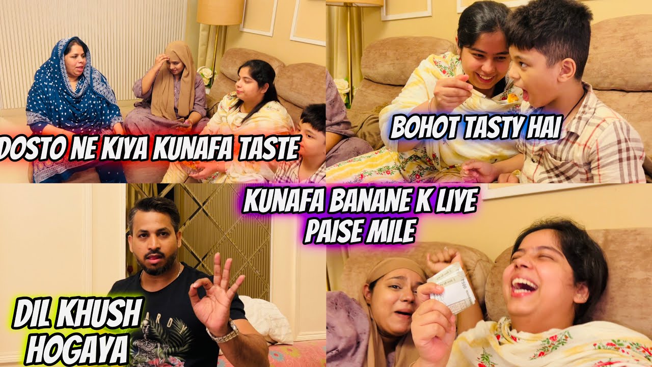 Dosto ko Karaya Kunafa Taste😋| Misba ko Mili Accha Khana Banane ki Bakshish💵